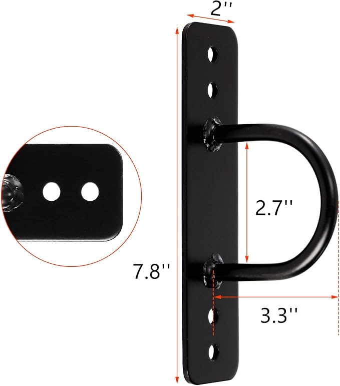 Lyellfe 2 Pack Battle Rope Anchor, Wall Ceiling Mount Bracket for Suspension Strap, Body Weight Strength Training Systems, Heavy Duty Hammock Hanging Kit for Battle Rope, Yoga and Gymnastic Rings