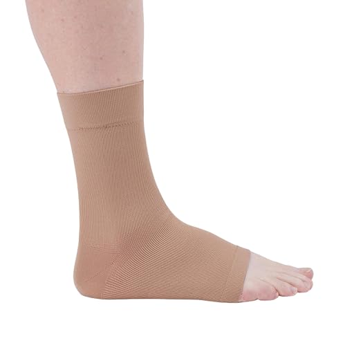 mediven medi Seamless Knit Ankle Support Compression Sleeve | Seamless knit ankle support with two-way stretch, soft breathable fabric, and a lightweight, low-profile fit for shoes.
