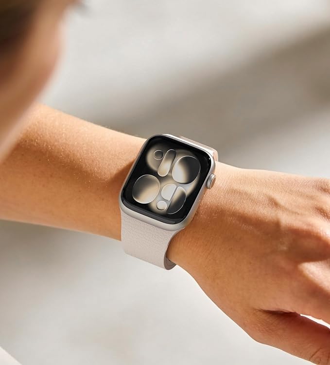 Magnetic Silicone Band Compatible with Apple Watch Band Ultra 3/2/1 & SE 3/2/1 & Series 11 10 9 8 7 6 5 4 3 49mm 46mm 45mm 44mm Strong Magnetic Clasp, Waterproof & Adjustable (Starlight)