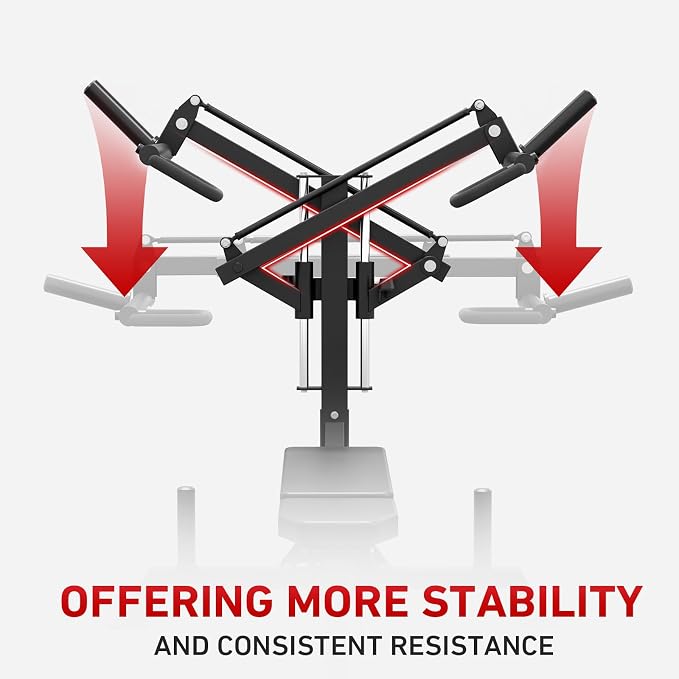 GMWD Chest Press Machine, Bench Press Machine with Independent Converging Arms, Adjustable Flat Incline Bench for Chest, AB Workouts, Shoulder Home Gym Equipment