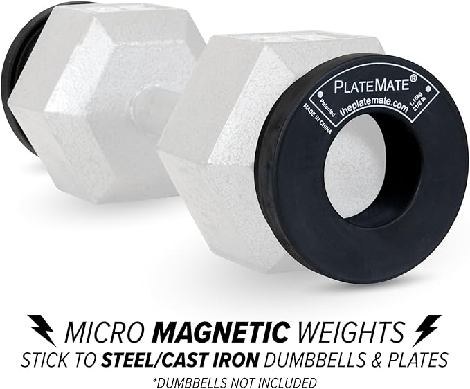 PlateMate Microload Pair 2 1/2 lb. Magnetic Donut Weights (5 lb. Set)