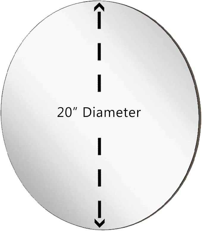 Marketing Holders Acrylic Mirror Sheet 20" Round Circle Tile Table Top Daycare Gym Driveway Spot Restrooms Speech Therapy Jewelry Makeupby