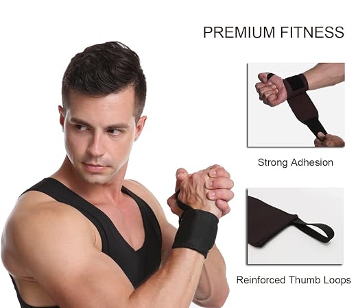SUJAYU Wrist Wraps, 2 Pack Wrist Brace Wrist Straps for Weightlifting, Wrist Straps Lifting Straps Wrist Weights Carpal Tunnel Wrist Brace, Wrist Brace for Working Out Gym Accessories for Men (Blue B)