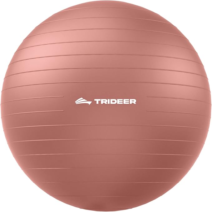 Trideer Yoga Ball for Exercise, Pilates, Core & Balance Training, Stability Ball for Pregnancy & Birthing Prep, Physical Therapy, Daily Stretching, Office Chair for Active Sitting, Quick Pump Included