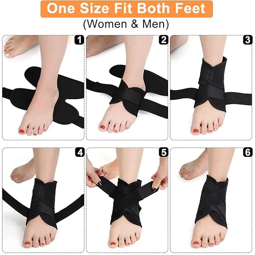 Vinaco 2 pack Ankle Brace with adustable compression for Sprained Ankle | Perforated Quick-Dry Fabric, Crisscross Reinforcement Straps, Fits Both Foot, Adjustable Tension for Sports & Injury Recovery