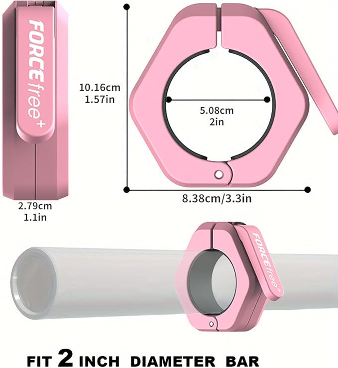 Barbell Clips (Pair), Barbell Clamps, Quick Release Olympic Barbell Clamps with Anti Slip TPR Grip, Barbell Collars for Secure Weightlifting & Powerlifting