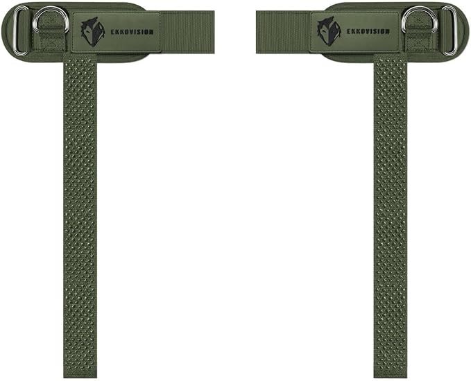 Ekkovision EKKO Weight Lifting Straps With Cuffed D Ring, Wrist Support for Men, Heavy Duty Thick Comfortable Lifting Straps, Secure Fit, Enhanced Grip, Straps for Weightlifting & Gym Training
