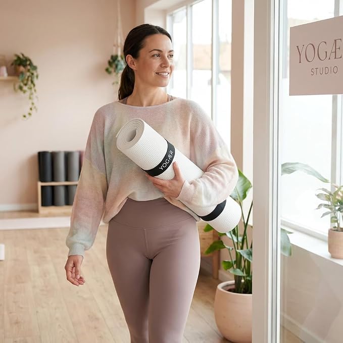 Yoga Mat Carrier Strap, Adjustable Thick Straps Sling for Carrying Large Mats, Stretching Band