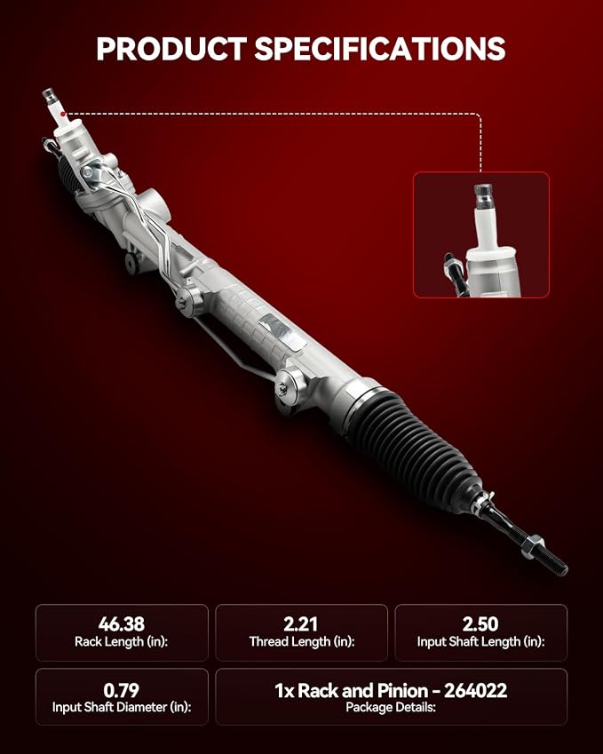 Torchbeam Power Steering Rack & Pinion Assembly Fit for ML350, GL450, ML500, GL550, ML320, GL320, ML550, GL350, ML63 AMG, ML450, Hydraulic System Steering, Replaces OEM 26-4022