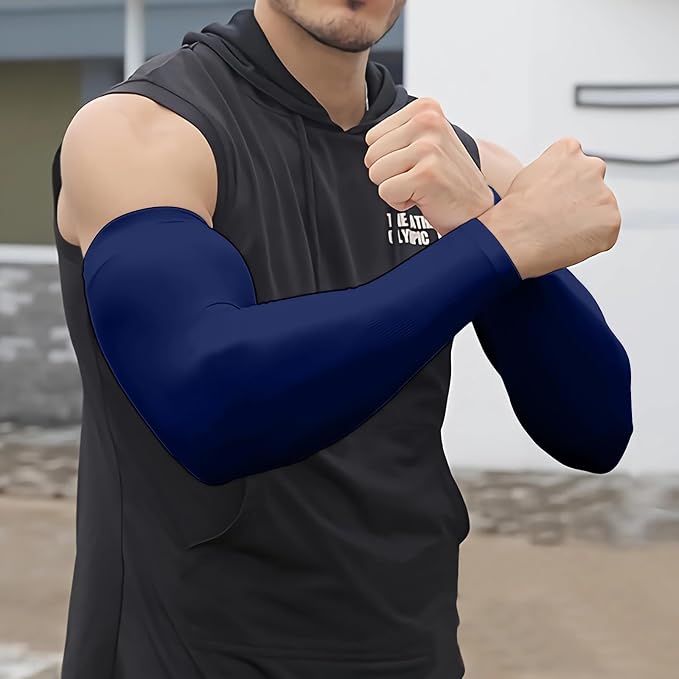 Arm Sleeves for Men and Women Compression UV Sun Protection Tattoo Cover Up Baseball Basketball Football Golf Running