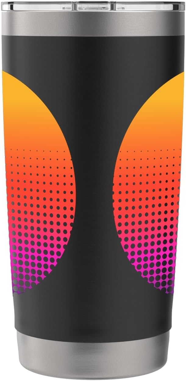 Basketball Game Hoop Slam Dunk Ball Retro Sunset Player Gift Stainless Steel Insulated Tumbler