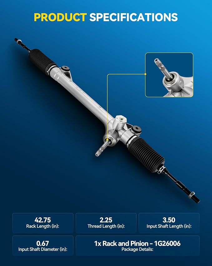 PHILTOP Power Steering Rack and Pinion for 2011-2020 Sienna 3.5L FWD | No.1G26006, 4551008010