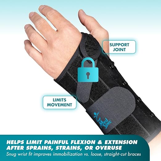Med Spec 8" Wrist Lacer Support Brace Carpal Tunnel Left Hand XX-Small | Adjustable Lace-Up Design Delivers Breathable Secure Fit With Customizable Compression for Lasting Comfort & Support. 223929