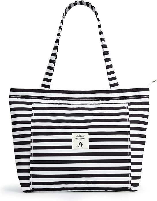 WLLWOO Yoga Mat Carrier Bag for Women Canvas Carryall Tote Gym Pilates | Large Holder Zipper Shoulder for Beach Travel Workout Fitness Office