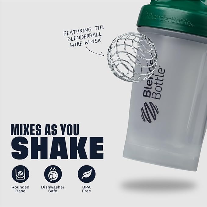 BlenderBottle Classic V2 Plastic Shaker Bottle 28 oz Green