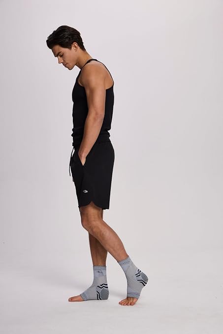 ABIRAM Ankle Brace for Men & Women - Adjustable Compression Sleeve with Wrap, Stability Support & Relief for Sprained Ankle, Plantar Fasciitis & Achilles Tendonitis - Breathable Running & Sports Gear