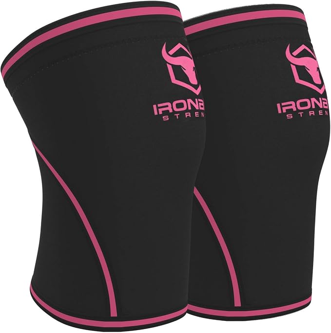 Iron Bull Strength Knee Sleeves 7mm (1 Pair) - Compression Brace & Knee Sleeve For Weightlifting, Powerlifting & Cross Training - Knee Support for Squats - Men & Women