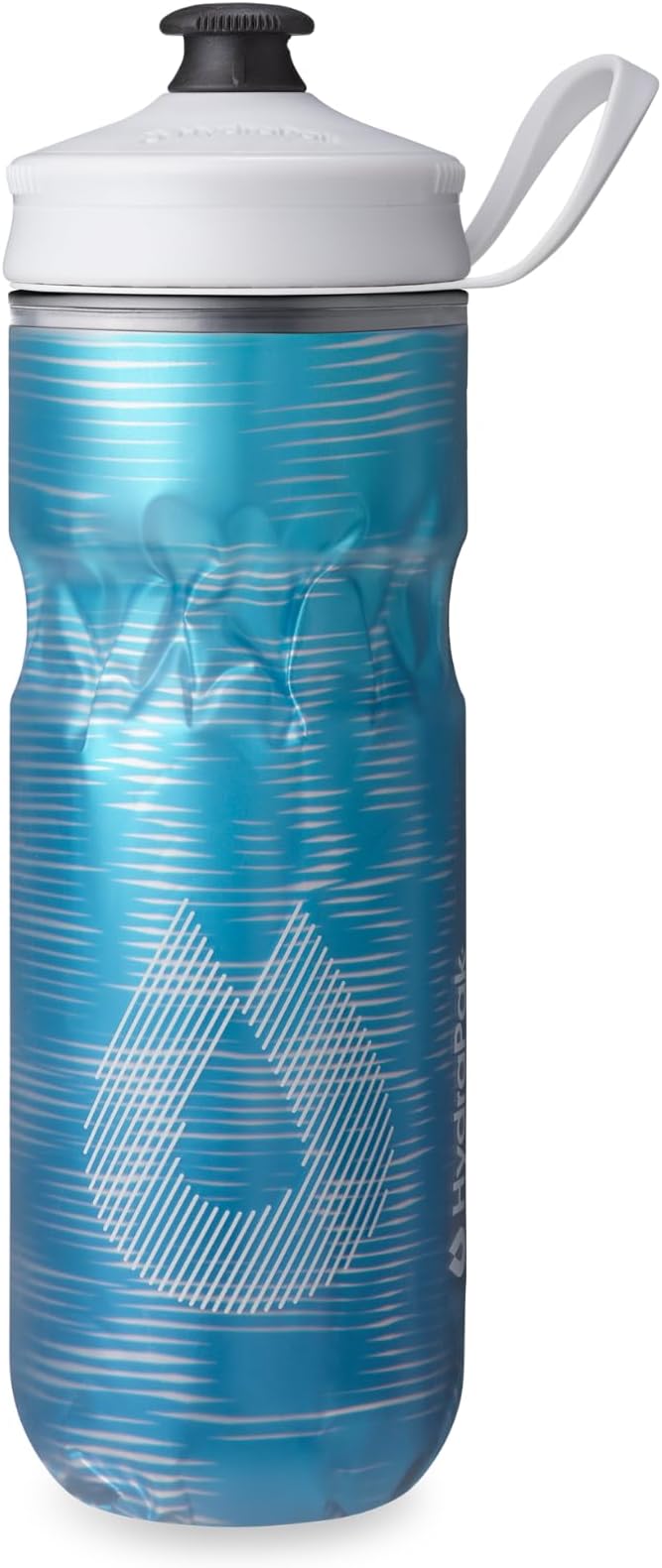HydraPak Polar Sport Insulated Water Bottle (20oz, Pulse Blue) | High Flow, BPA Free, Tri-Layer Insulation, Leakproof, Dash Handle, Easy Squeeze, Self-Sealing Cap, for Sports
