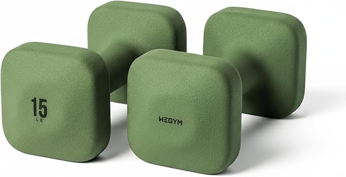 WeGym Square Dumbbells for Home Gym, Hand Weights for Strength Training