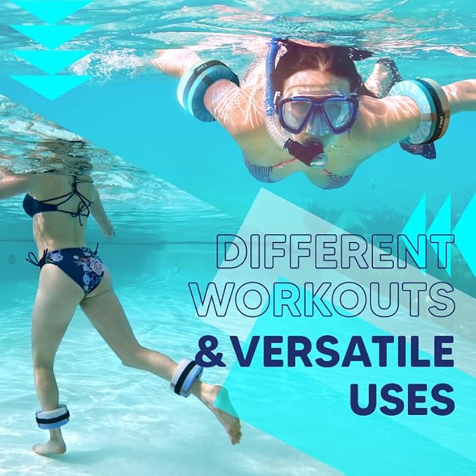 Sunlite Sports Water Workout Combo Set, High Density Water Weights for Pool Exercise, Dumbell, Swim Belt, Aerobics Equipment, Aqua Jogger Belt, Pool Fitness, Aqua Therapy & Exercise