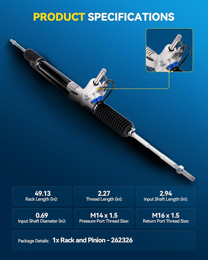 PHILTOP Steering Rack & Pinion for 08-14 Impreza 2.5L, 13-14 WRX, WRX STI | No.262326, 34110FG030, 34110FG031