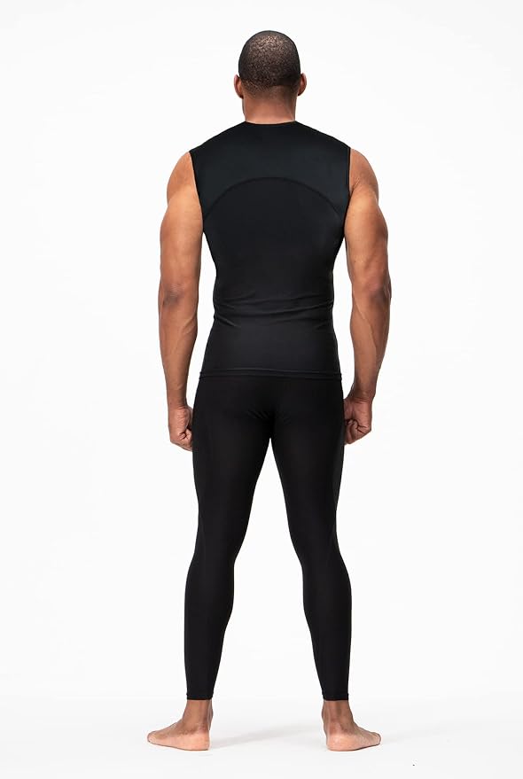 DEVOPS 3 Pack Men's Compression Shirts Sleeveless Tank Top Baselayer | Gym Training, Running, Moisture Wicking, Compression Fit, 4-Way Stretch, UPF 50+, Sleeveless