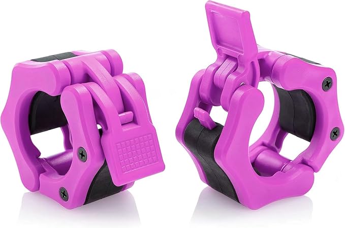 USA Made Olympic Barbell Collar 2 inch Quick Release Pair of Locking 2" Pro Weight Bar Plate Locks Clamp Clips for Workout Weightlifting Fitness Training