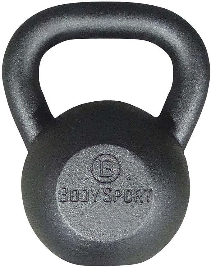 Body Sport Cast Iron Kettlebell - Professional Weight Training Equipment for Home & Gym Workouts