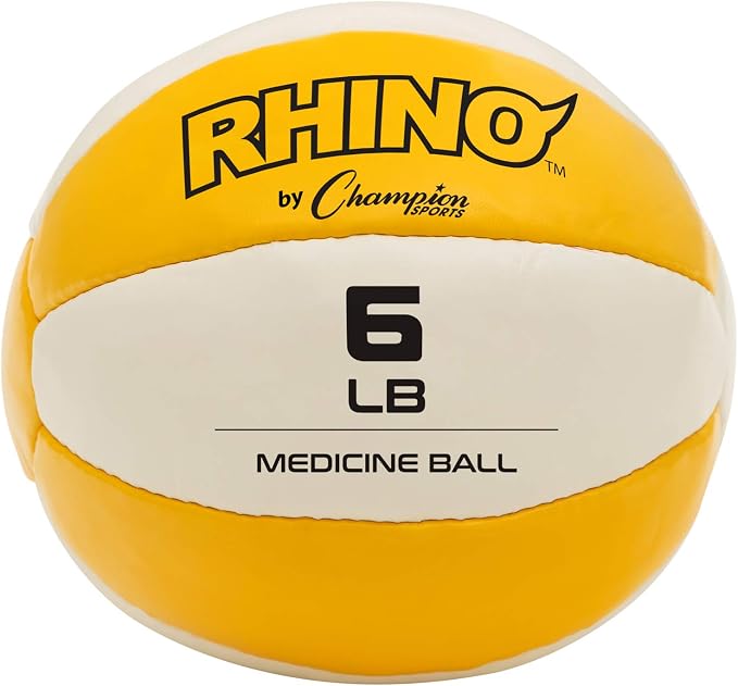 Champion Sports Leather Medicine Balls – Durable Weighted Balls for Strength, Core & Conditioning Training