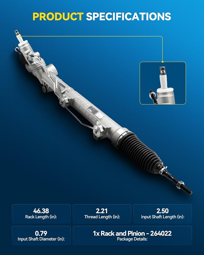 PHILTOP Steering Rack and Pinion for ML350, GL450, ML500, GL550, ML320 | GL320, ML550, GL350, ML63 AMG, ML450 Replace No.1644600005, 264022, 1644600100, 1644600125, 1644600500