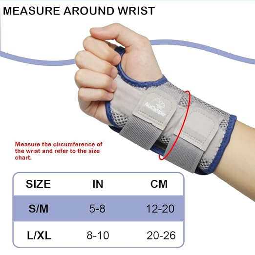 Wrist Brace for Carpal Tunnel Relief, Adjustable Wrist Support Splint Hand Brace for Men Women, Wrist Stabilizer Night Support for Pain Relief,Tendinitis,Arthritis(Right and Left Hands, S/M)