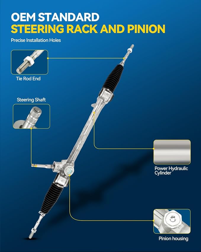 PHILTOP Electronic Steering Rack and Pinion Assembly Compatible with 2007-2011 Yaris, 2012 Yaris 1.5L Replace 1G-2674, 1G2674, 4551052140
