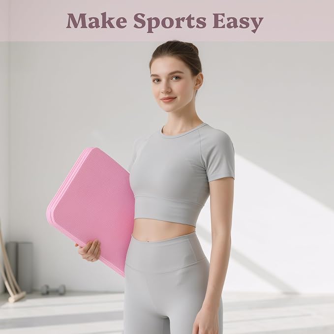 Foldable Yoga Mat Non Slip, Pilates Fitness Mats, 72" x 24" Extra Width ＆ Thick, Anti-Tear Exercise Mat with Carrying Strap and Bag, Workout Mats for Stretching,Yoga Studio,Gym or Home Workouts