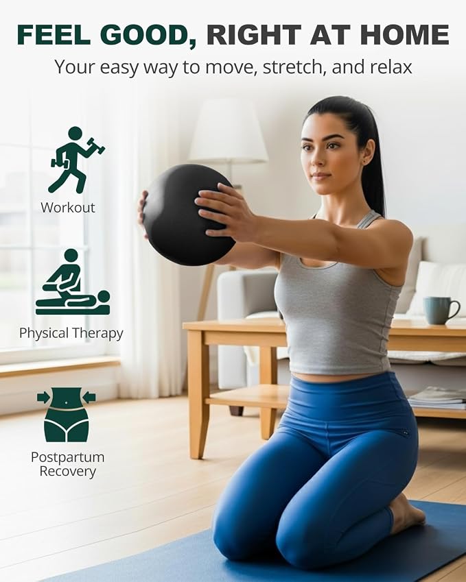 Trideer 9-Inch Pilates Ball, Small Exercise Ball Pilates Equipments for Yoga, Physical Therapy, Pregnancy, Postpartum, Core Training, Balance, Stability and Stretching
