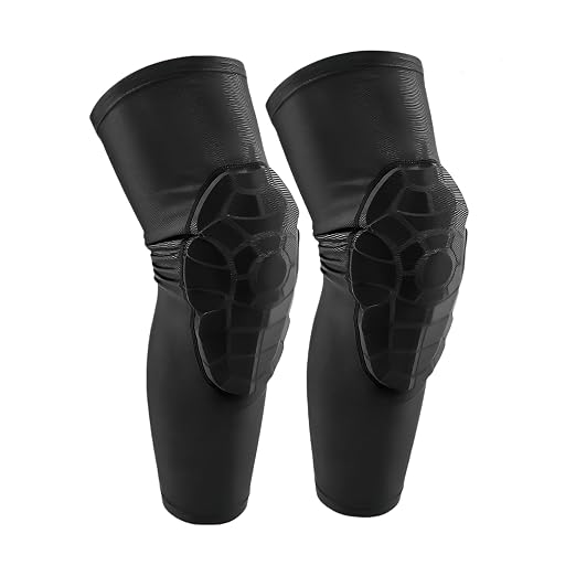 AceList Kids Knee Pads for Youth Ages 4-15, Honeycomb Padded Knee Sleeves for Basketball Baseball Football Volleyball Wrestling Cycling, Anti-Slip Stay-Up Protective Gear, 1 Pair (Size XS Black)