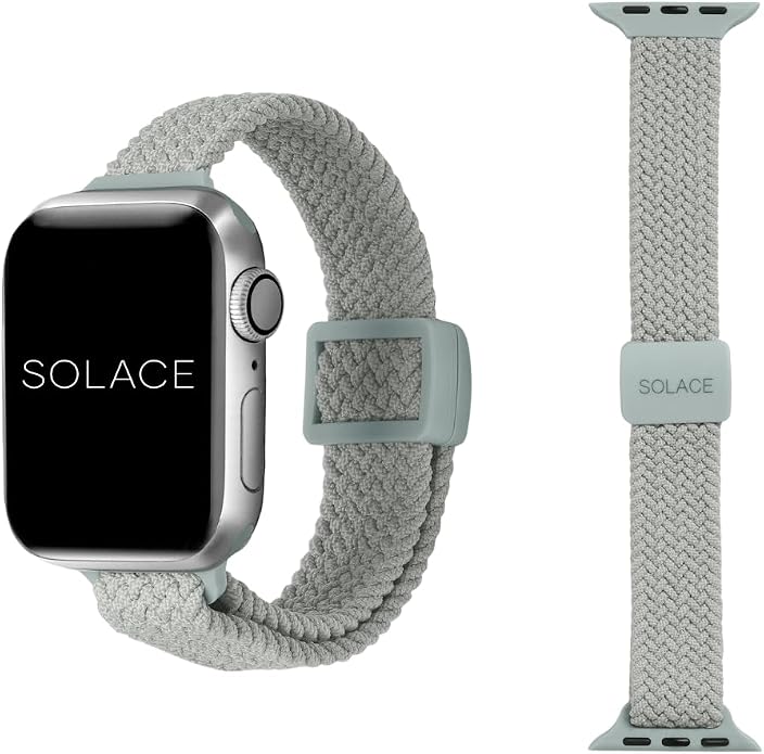 Solace Bands Imperium Adapt Wide Adjustable Nylon Braided Watch Band - Compatible with All Apple Watches - Solace Apple Watch Bands for Women & Men - Smart Watches Band Series 11-1, Ultra, SE