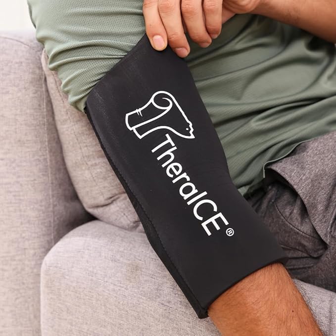 TheraICE Elbow Ice Pack Wrap, Tennis Elbow Brace, Sleeve (S) (Pack of 2)