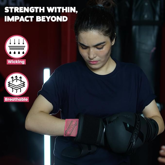WYOX Neoprene Gel Boxing Hand Wraps Inner Gloves for Men & Women – 80cm/31in Quick Wrist Strap, Padded Knuckle Protection, Fingerless MMA Muay Thai Kickboxing Wraps for Training & Martial Arts