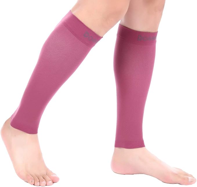 Doc Miller Compression Calf Sleeve for Men & Women, 20-30mmHg | Graduated Support for Running, Shin Splints, Calf Strain, Knee High, Small to 6XL Plus Size