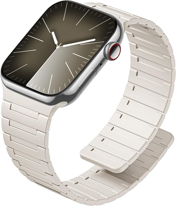 SNBLK Magnetic Watchband Compatible with Apple Watch for Men 44mm 45mm 46mm 49mm 42mm 41mm 40mm 38mm Women, Silicone Sport Strong Magnet Strap for iWatch Series 11 Ultra 3 Ultra 2 Se 10 9 8 7 6 5 4 1