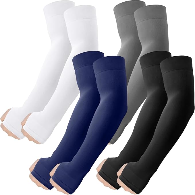 ROXUN Arm Sleeves with Thumb Hole, Cooling UV Sun Protection for Men/Women | High‑elastic fabric,compression tattoo cover up for men/women,great for outdoor activities