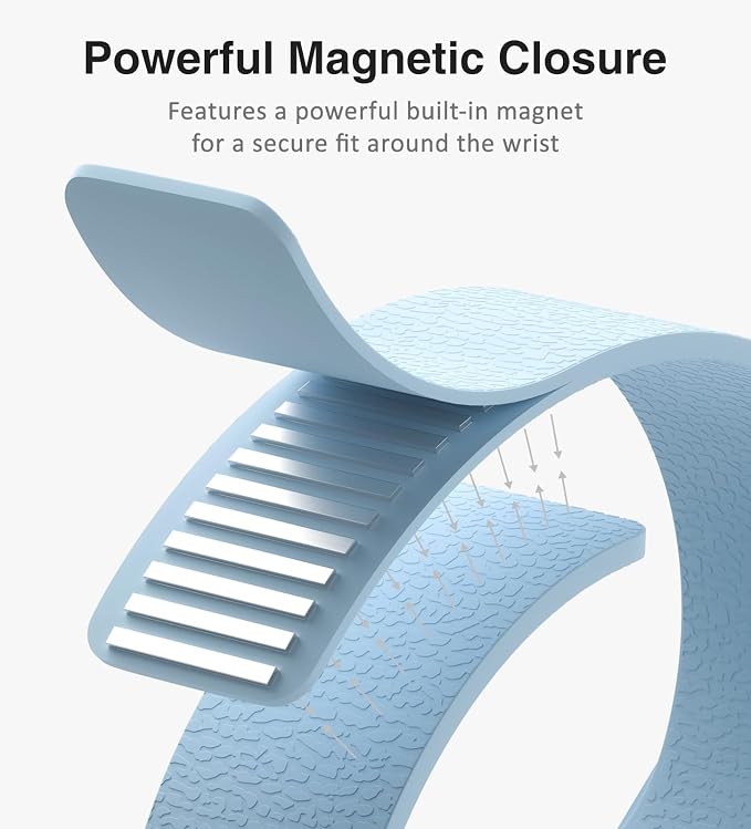 Magnetic Silicone Band Compatible with Apple Watch Band 42mm 41mm 40mm 38mm Series 11 10 9 8 7 6 5 4 3 & SE 3/2/1 Strong Magnetic Clasp, Waterproof & Adjustable