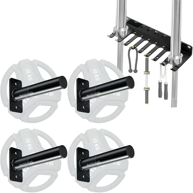 Wall-Mounted Strength Training Plate Storage Rack – Heavy Duty 2” Weight Plate Holder with Foam Padding, Bumper Plate Storage for Home Gym, Garage, and Power Rack.The outer surface of 1-pack and 2-pack products is bright color.4 Pack,6 Pack and 8 Pack ...