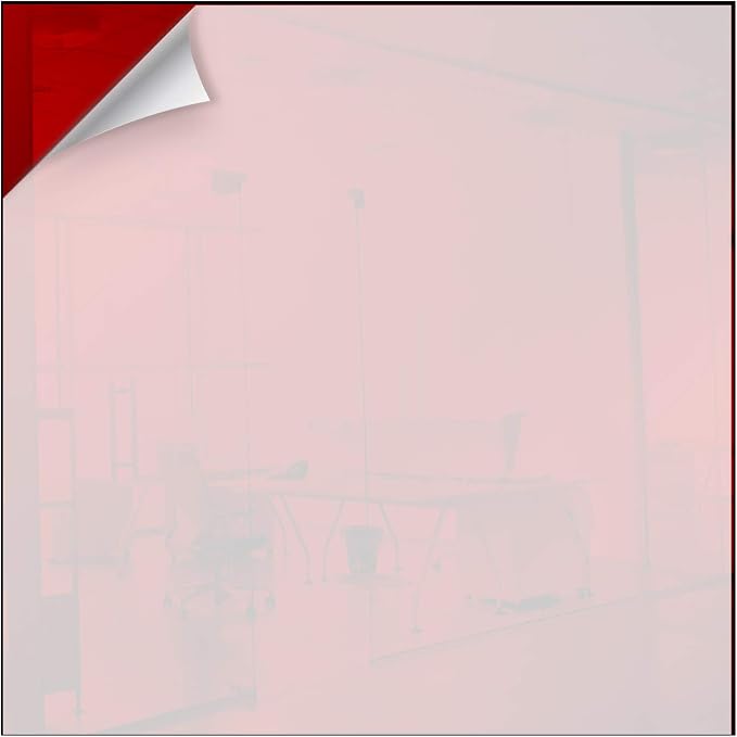 Marketing Holders Acrylic Mirror 12" x 36" Rectangular Medium Red Tile Safer Than Glass 0.118” Thick for Holidays Decorations Restaurant or Bar Decor