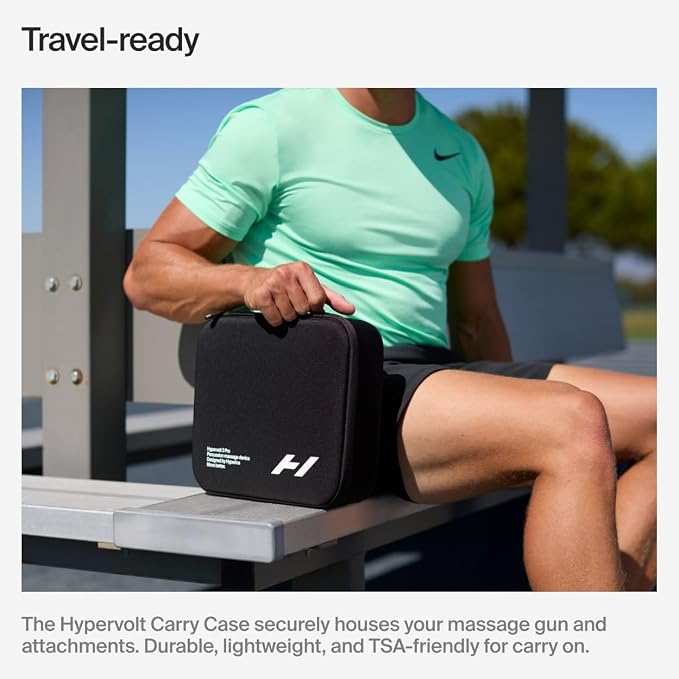 Hyperice Hypervolt 3 Pro Percussion Massage Gun Heated Head Carry Case | Deep Tissue Muscle Recovery | Reduce Stiffness| Five Speed Control | Pressure Sensor Feedback | Bluetooth Compatible