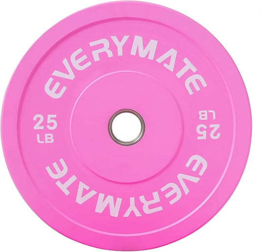 EVERYMATE Change Weight Plates 1.25LB 2.5LB 5LB Set Fractional Olympic Bumper Plates for Cross Training Steel Insert Strength Training