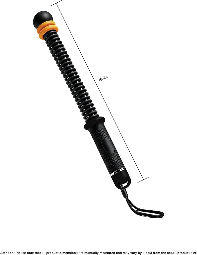 Ropeless Battle Ropes, Adjustable Portable Workout Equipment for Home Gym | Spring-loaded resistance; weighted end balls; textured nonslip grips; secure wrist straps; controlled rebound with each swing