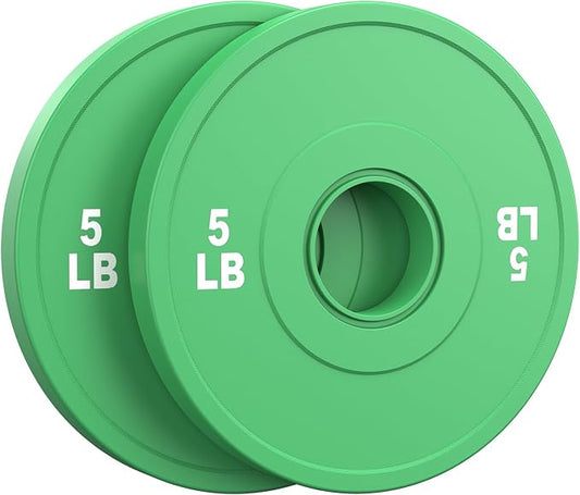 Sportsroyals 2-Inch Olympic Bumper Plates, Color Virgin Rubber Weight Plates Set for Strength Training, Durable Low Bounce Barbell Plates for Home Gym, 5-350LB