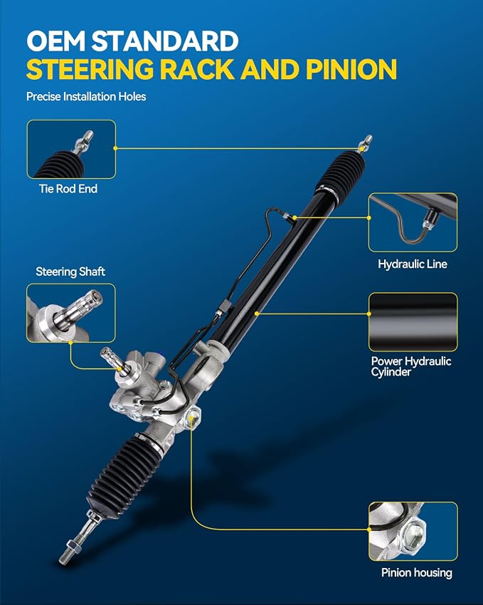 PHILTOP Power Steering Rack and Pinion Compatible with Honda Accord 2008 2009 2010 2011 2012 All Models, Hydraulic Rack and Pinion Replace 26-2746