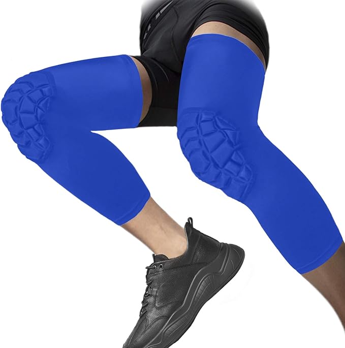SZKANI Knee Pads Compression Leg Sleeve Knee Sleeve for All Sports Wrestling Protector Gear, 1 Pair of Knee Paded